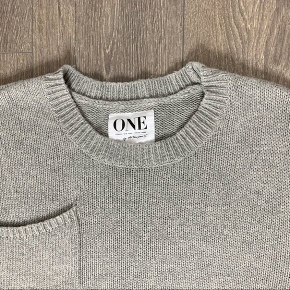 Free People One Teaspoon Classic Cotton Chunky Knit Sweater Grey Oversized Small - Picture 6 of 16